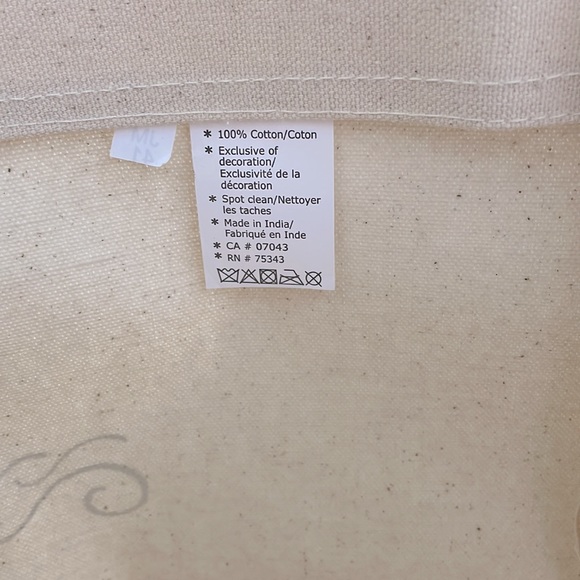 Canvas Beach Bag/Tote NWT 22x17 dual rope straps inside pocket - Picture 6 of 9